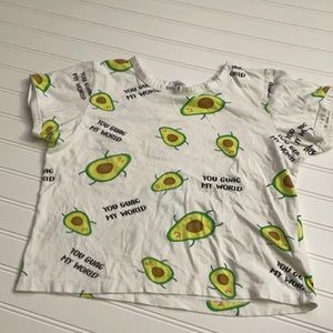 Avocado crop top shirt